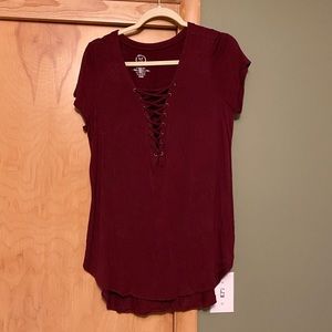 Maurices Lace-up Top